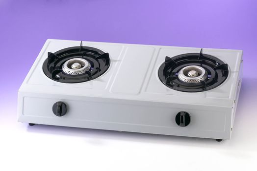 Double gas stove.