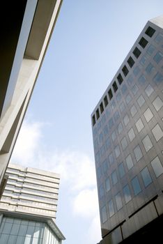 View of office block in city center