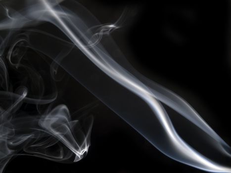 Abstract image of smoke trails frozen with off camera flash