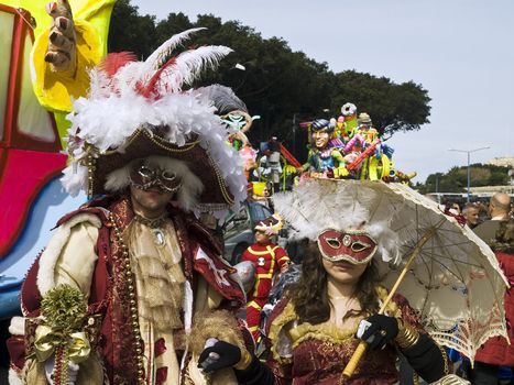 VALLETTA, MALTA - FEB 13 - Scenes and moments from the International Carnival of Malta on Saturday February 13th 2010