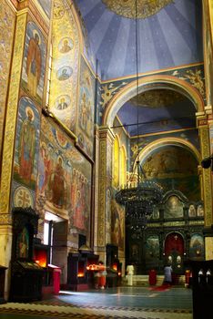 catholic cathedral interior in Varna, Bulgaria