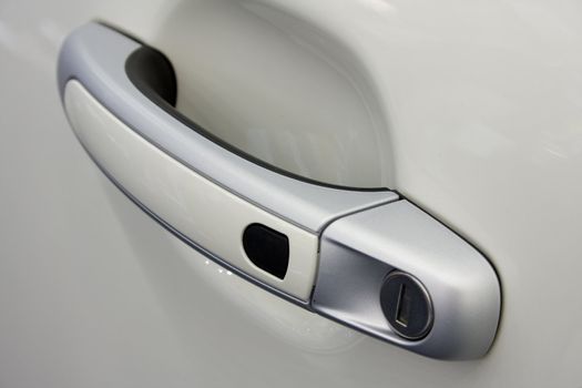 car door-handle with keyhole