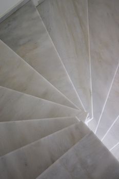 spiral stairs made from marble