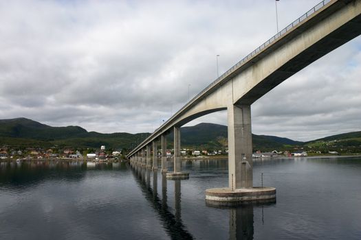 bridge over fjord in north norway
