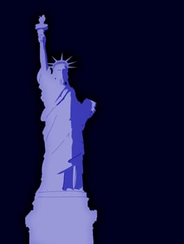 Statue of Liberty Illustration at Night