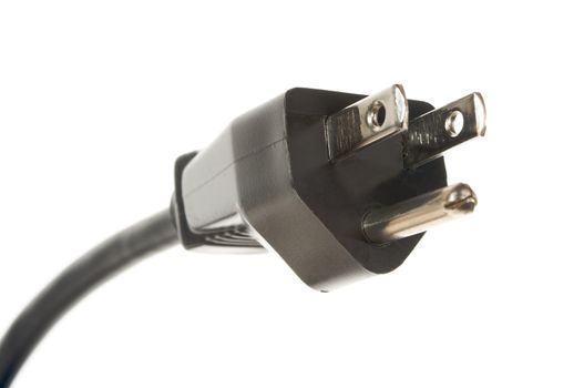 Electric Power Cable Isolated on a White Background