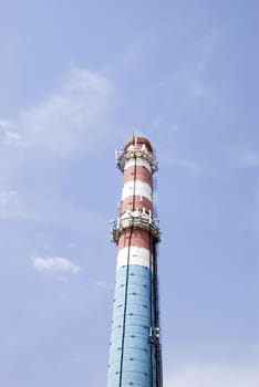 Factory against blue sky