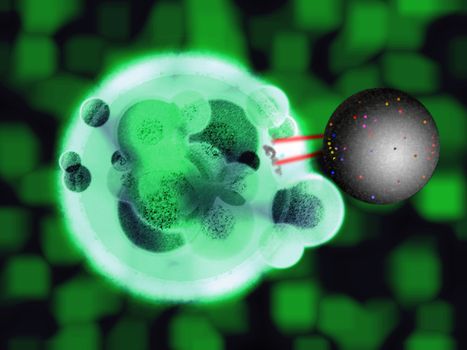 Radioactive Hulk Organic Cell with Nanobot Firing Lasers