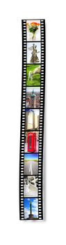 An illustration of a film strip with nice pictures