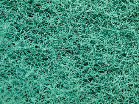 Macro picture of a green scrub sponge