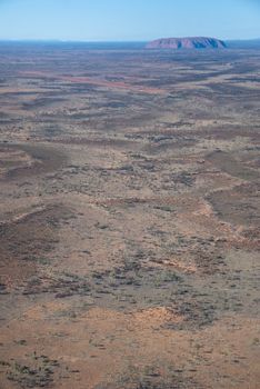 Aerial View of the Australia Outback near Ayers Rock