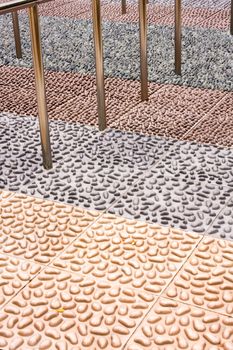 It is a fake stones path to help people walking on reflexology path to keep health.
