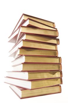 Stack of Books Isolated on a White Background.