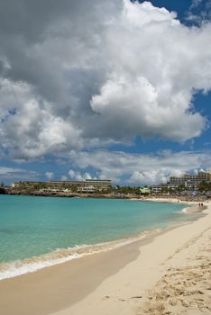 Relaxing Beach near Saint Maarten Airport, Dutch Antilles