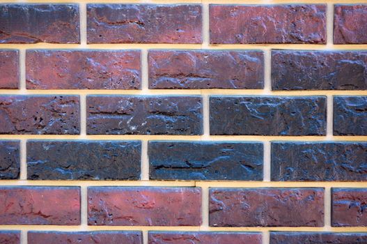 old-style wall of decorative bricks