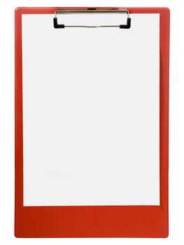 Blank clipboard. Isolated on white.
