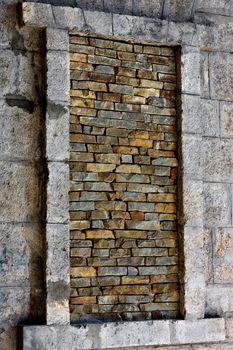 window, stone, brick, laying, immure, clip, ancient, historical