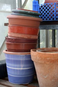 stacked flower pots