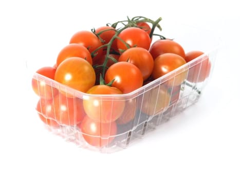 Ripe red tomatoes on  white background (500g)