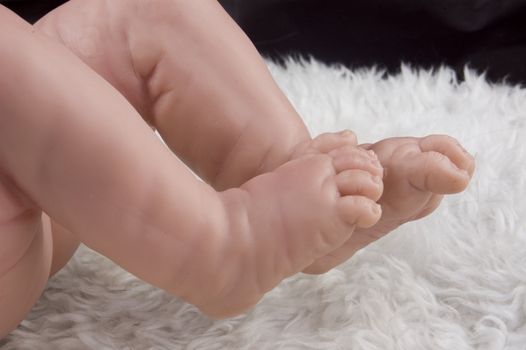 plastic baby feet
