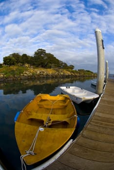 A moored boat