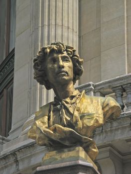 bust of Charles Garnier architect of the parisan building opera