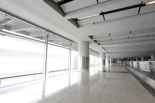 modern corridor in building