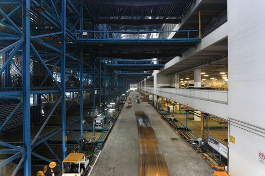inside of warehouse in Hong Kong