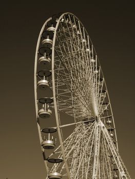 Giant wheel in the Parisian Garden of Tuileries