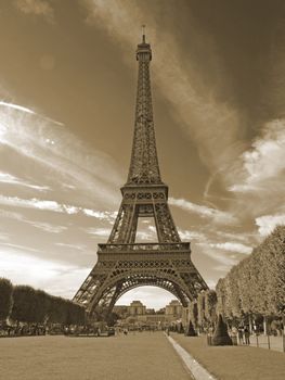 View of the The Eiffel Tower in Paris