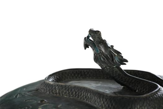 isolated bronze dragon