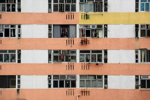 city apartment block in Hong Kong, China