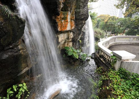 waterfall in park