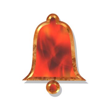 a red and gold bell for christmas