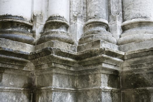 Detail of columns in Lisbon, Portugal.