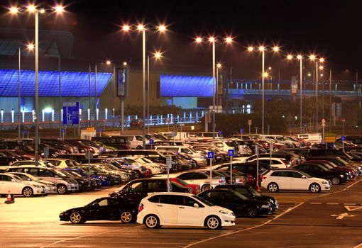 car park at night