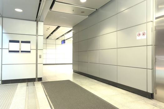 modern corridor in building