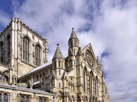 View of York Minster. York, North Yorkshire, UK.