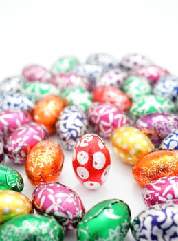 Colorful easter eggs background