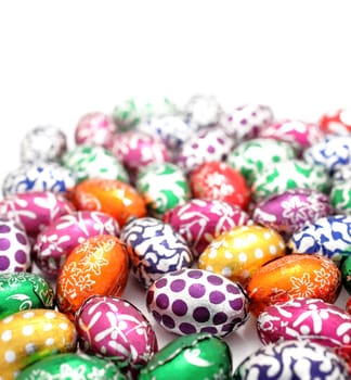 Colorful easter eggs background