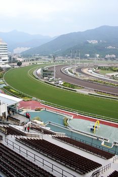 Horse racing course in Hong ong, Sha Tin