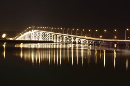 a busy bridge in macau