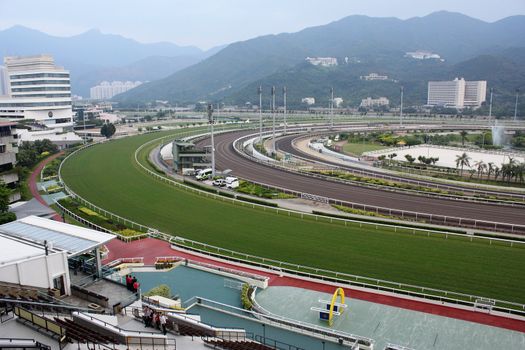 Horse racing course in Hong ong, Sha Tin