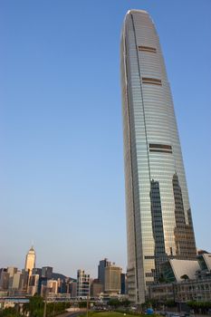 Hong Kong International Finance Center With Reflection
