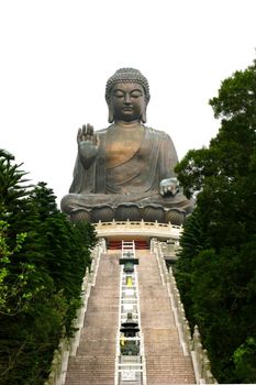 Tian Tan Buddha with no people