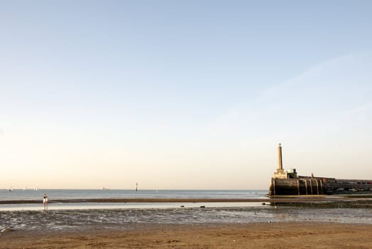 A view from Margate  beach in the late afternoon