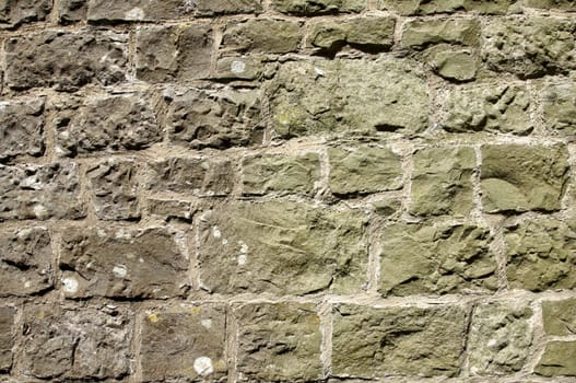 A close up shot of a stone wall