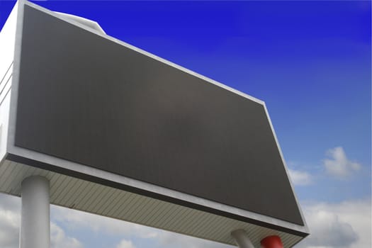 blank billboard, just add your text in a blue sky
