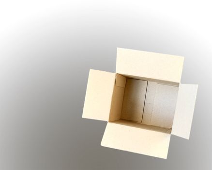 Empty Box in a gradient gray with spiral background
