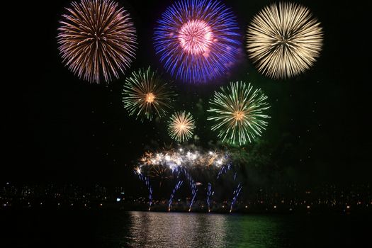 International Fireworks Festival at han Rinver Seoul Korea